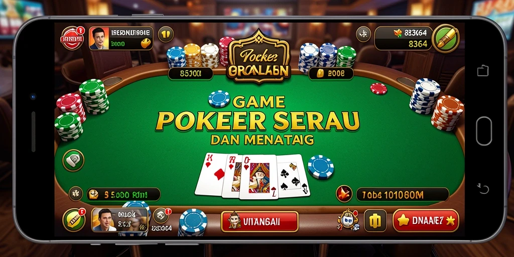 Screenshot gameplay Poker menampilkan aksi mendebarkan dan strategi pemain.