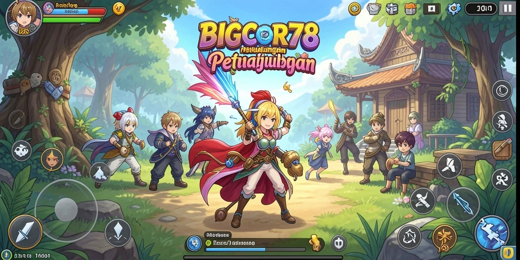 Screenshot BIGCOR78 menampilkan aksi seru dalam dunia anime.