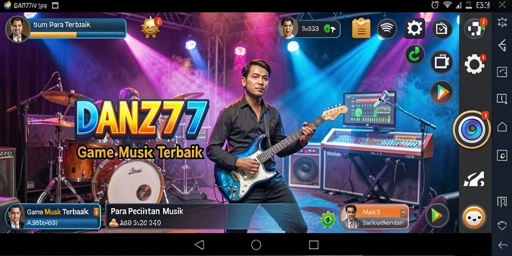 Screenshot gameplay <strong>DAN777</strong> menampilkan tantangan musik yang seru.