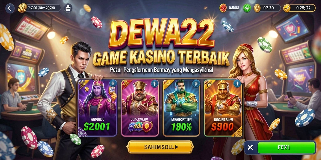 Screenshot gameplay DEWA22 menampilkan aksi kasino yang mendebarkan.