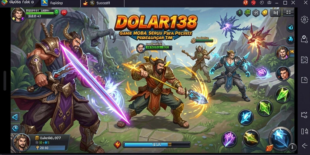 Tampilan gameplay seru dari DOLAR138 dengan aksi pertarungan tim.
