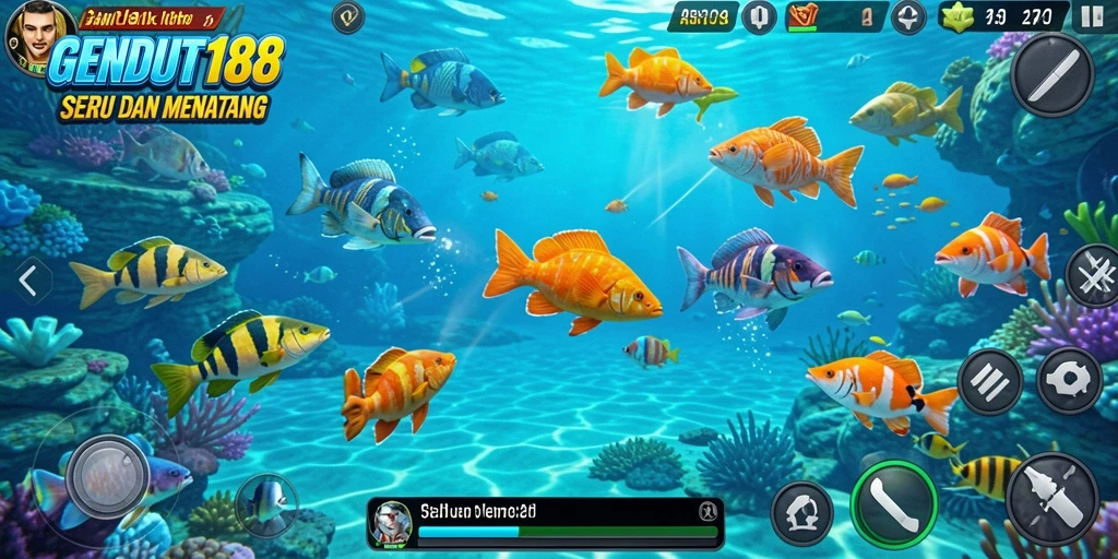 Gameplay seru saat berburu ikan di GENDUT188.