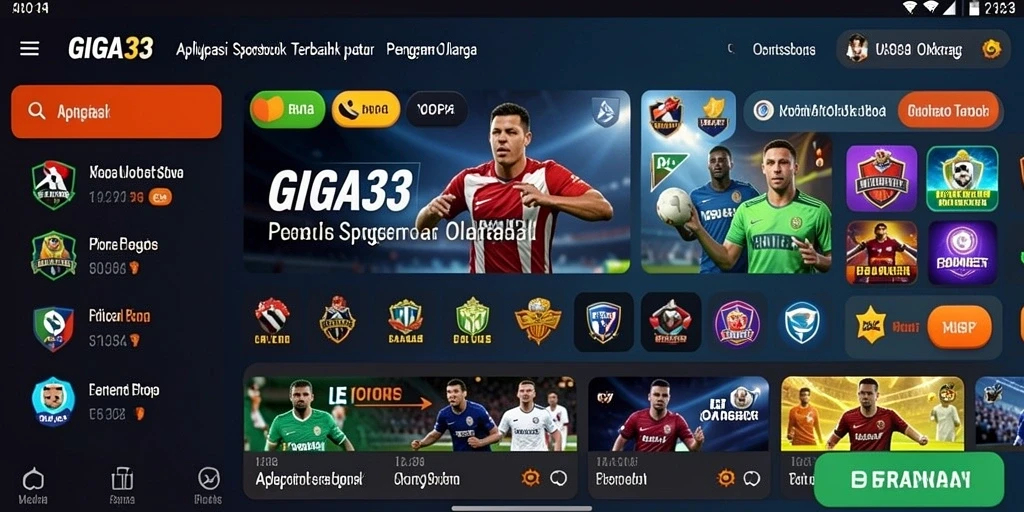 Screenshot utama GIGA33 menampilkan antarmuka taruhan yang menarik.