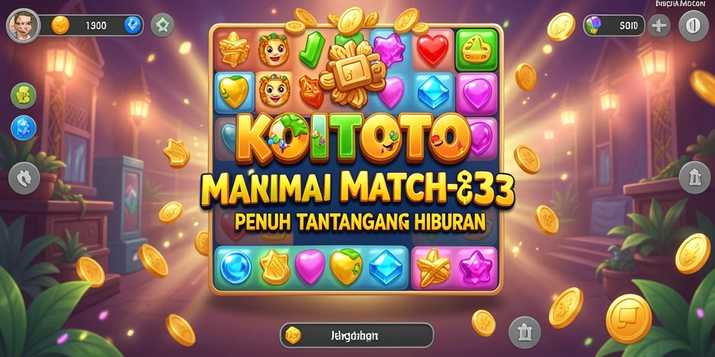 Tampilan gameplay menarik di KOITOTO saat menyusun kombinasi Match-3.