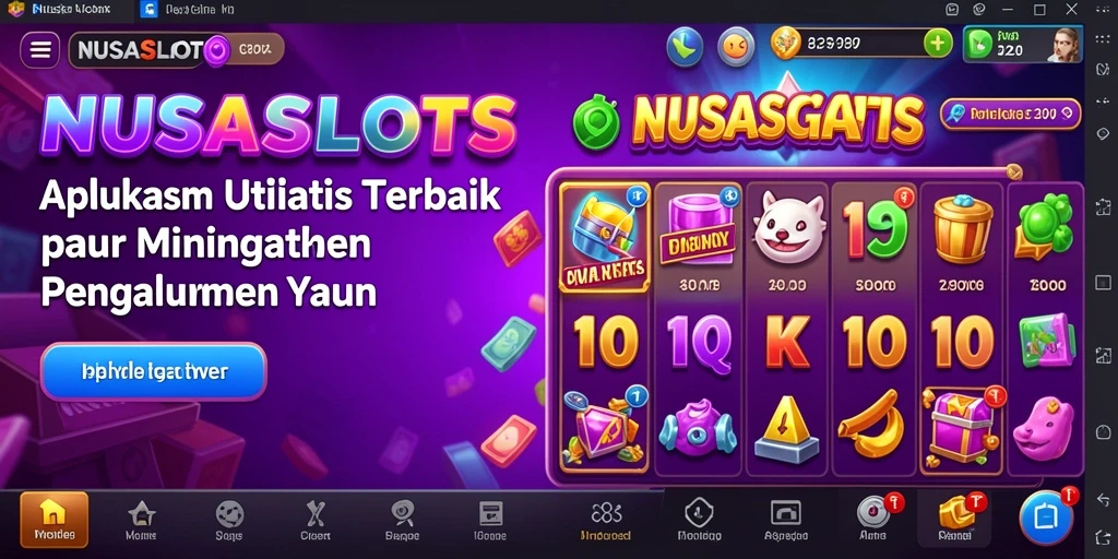 Tampilan antarmuka NUSASLOTS yang memudahkan navigasi pengguna.