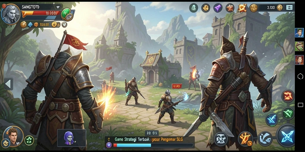 Tampilan seru dalam gameplay SLG SANGTOTO.