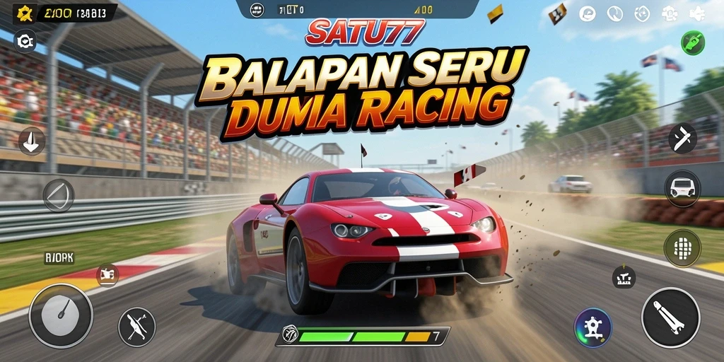 Gameplay balap yang seru dan mendebarkan di SATU77.