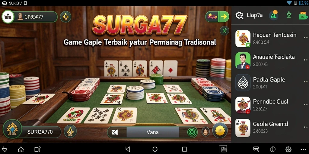 Tampilan permainan Gaple yang menawan di SURGA77.