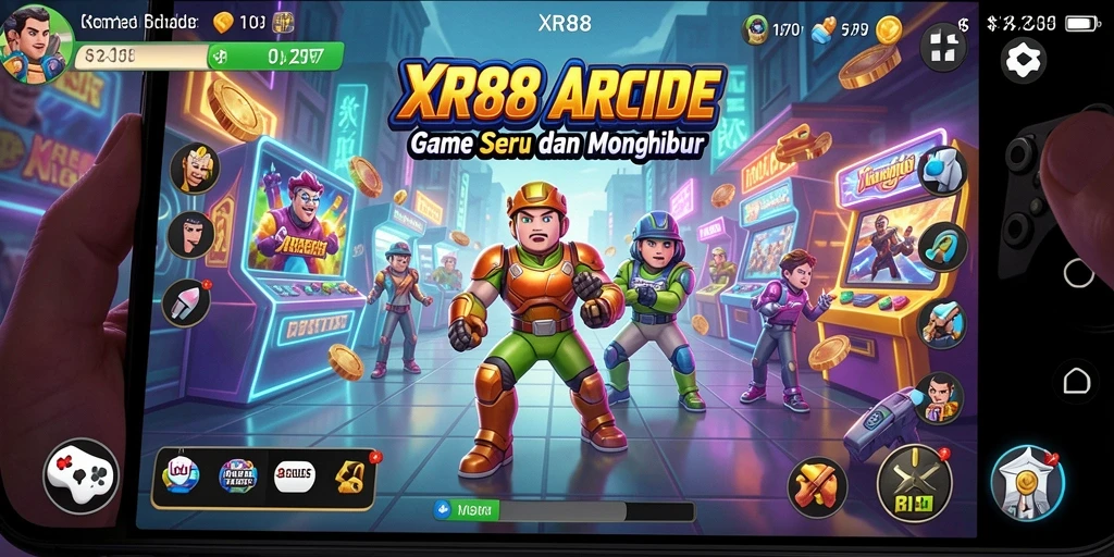 Tampilan gameplay XR88 yang penuh warna dan menantang.